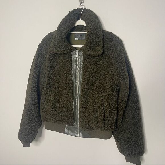 Blank NYC BROWN SHERPA JACKET LARGE - Picture 7 of 8